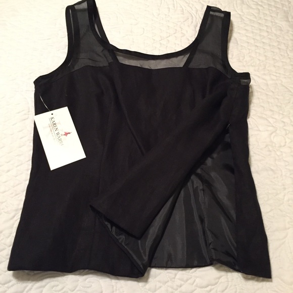 KAREN WARREN Dress Black Linen Tank Top NWT - Picture 2 of 6